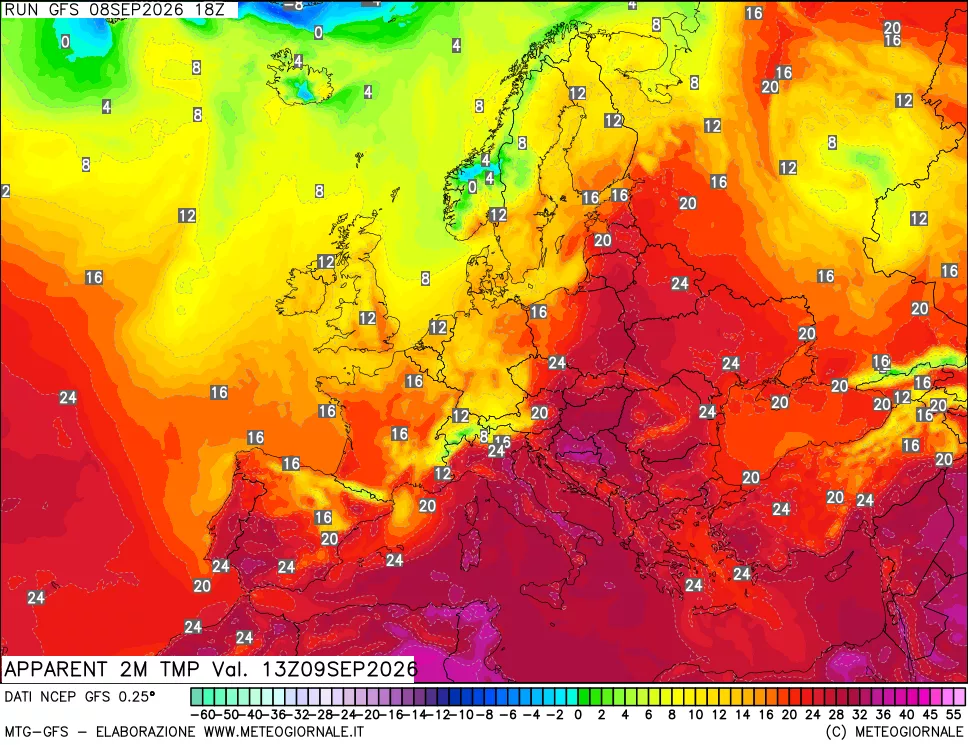 mappa Temp percepita