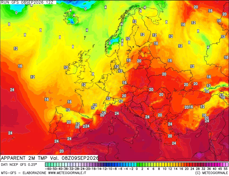 mappa Temp percepita
