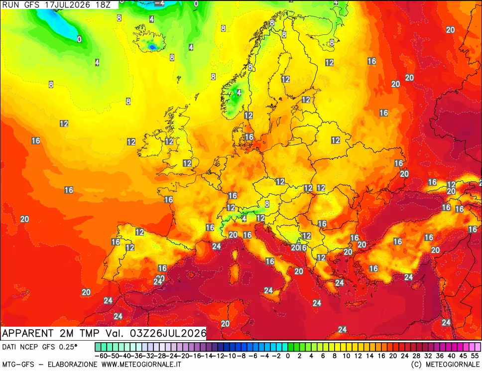 mappa Temp percepita