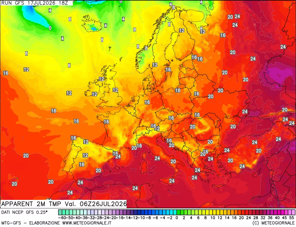 mappa Temp percepita