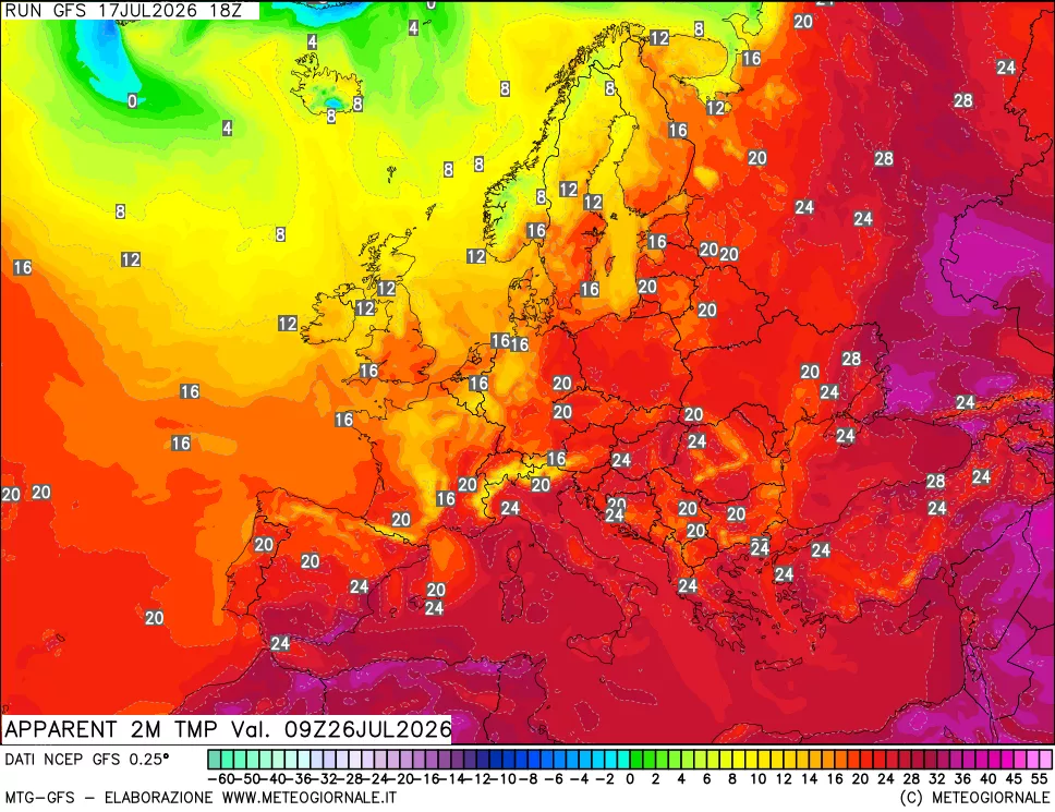 mappa Temp percepita