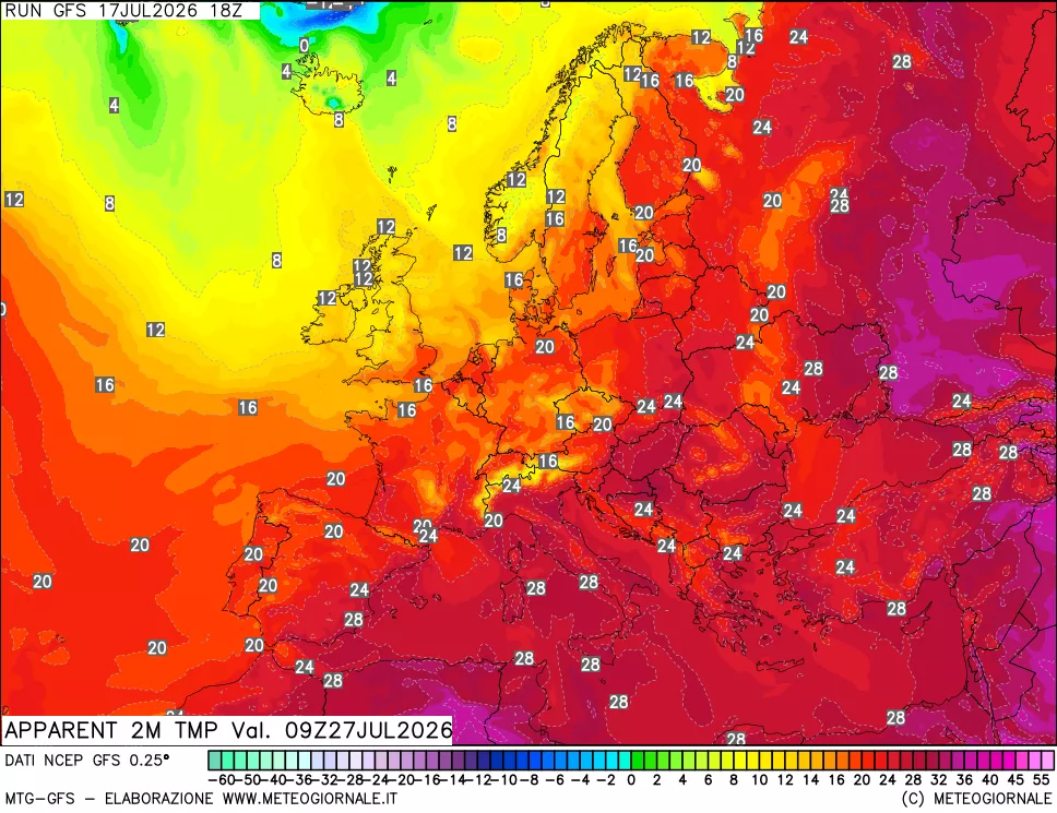 mappa Temp percepita