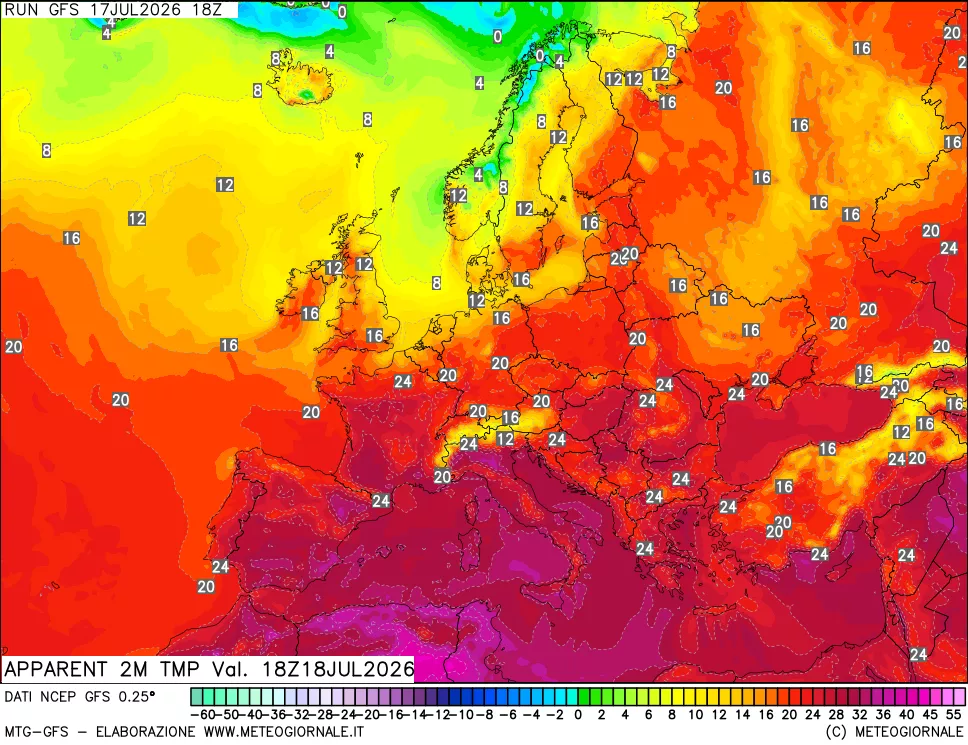 mappa Temp percepita