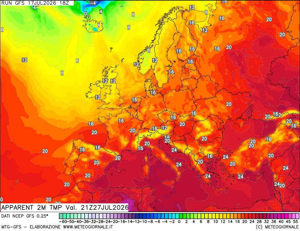 mappa Temp percepita