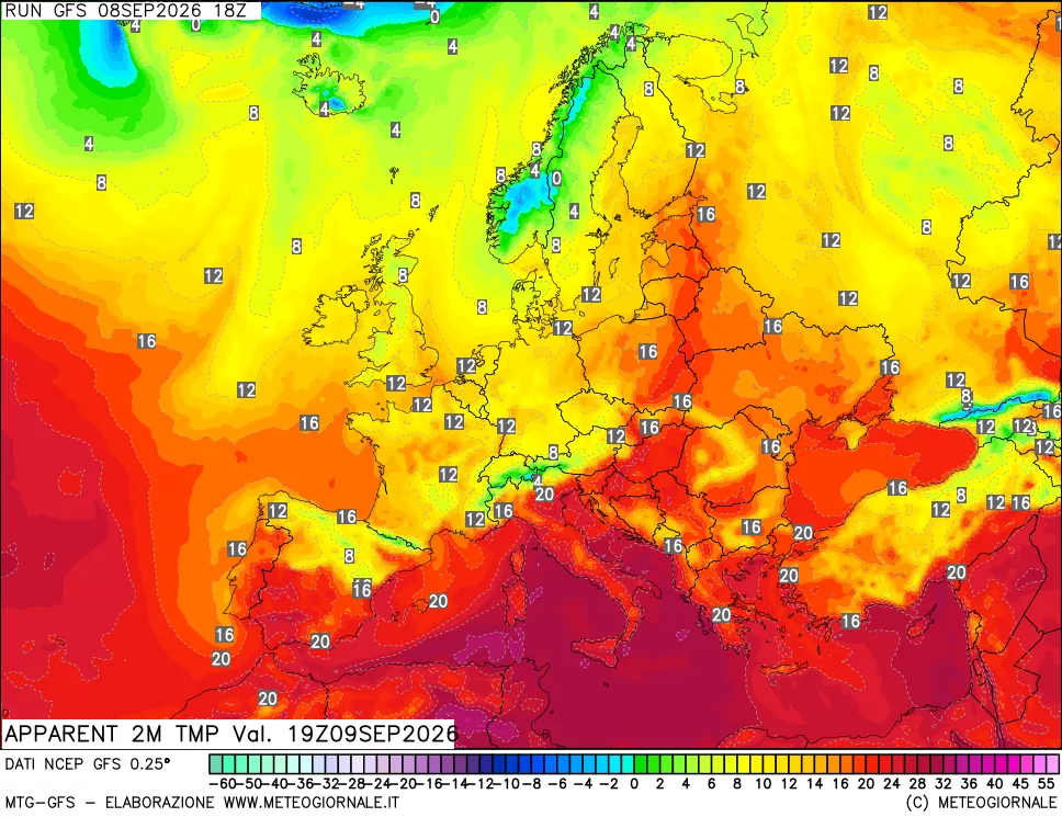 mappa Temp percepita