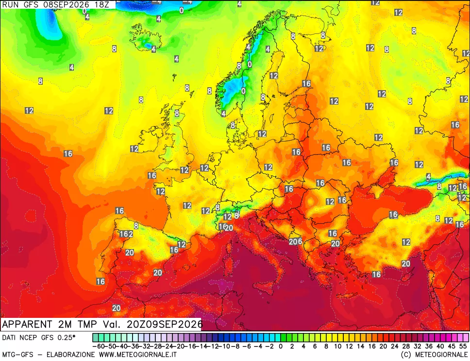 mappa Temp percepita