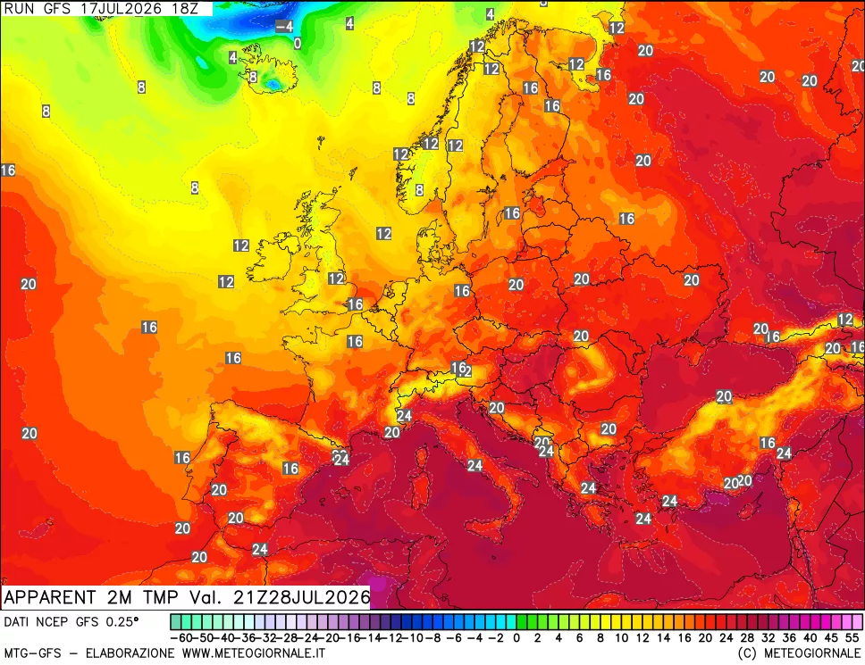 mappa Temp percepita