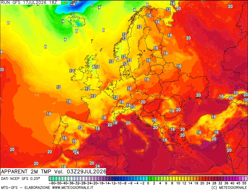 mappa Temp percepita