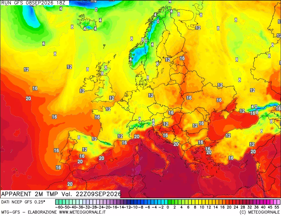 mappa Temp percepita