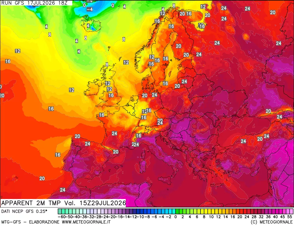 mappa Temp percepita