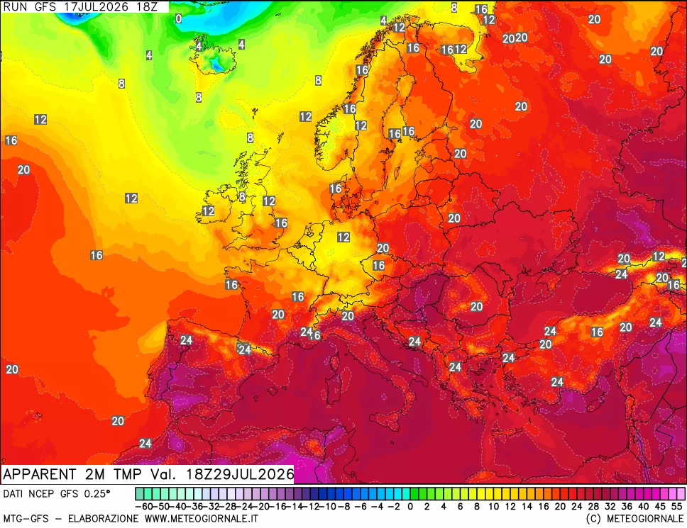 mappa Temp percepita