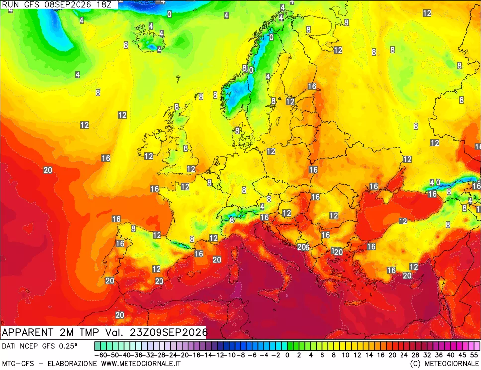 mappa Temp percepita