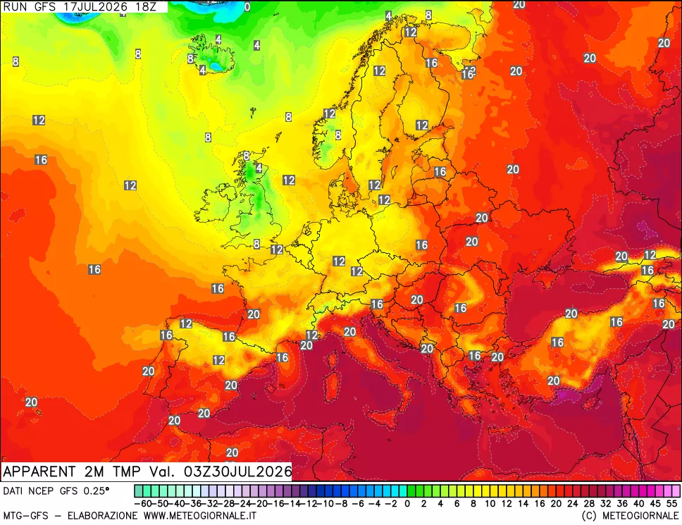 mappa Temp percepita