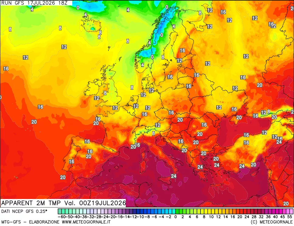mappa Temp percepita