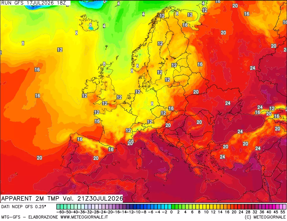 mappa Temp percepita