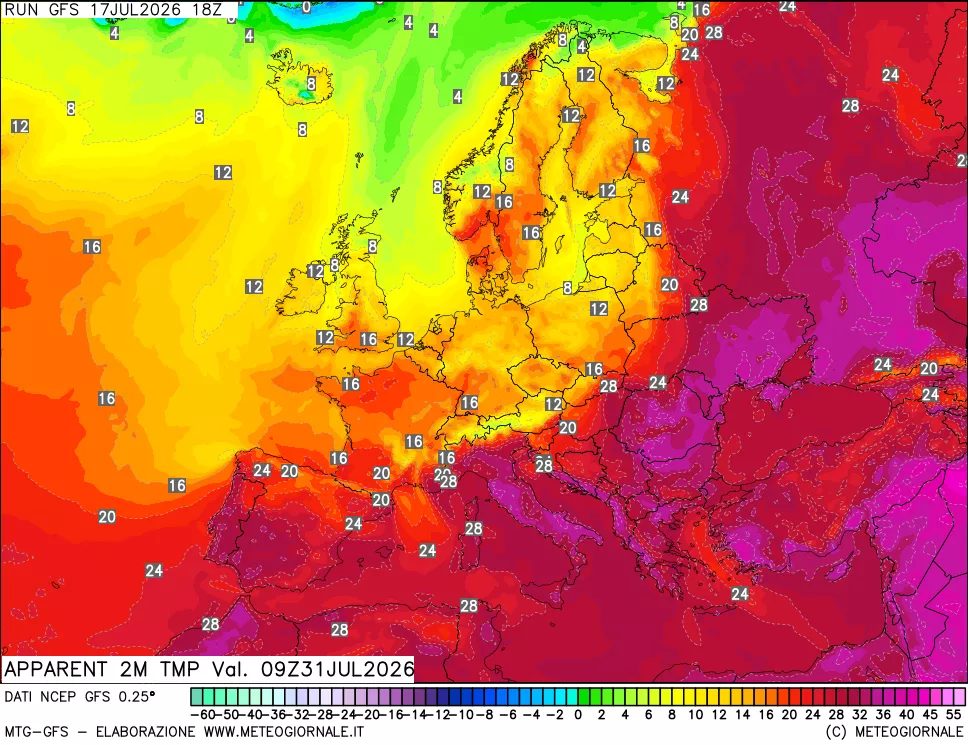 mappa Temp percepita