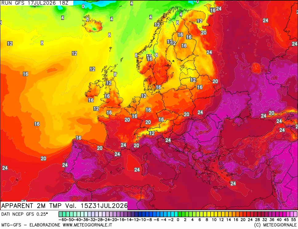 mappa Temp percepita