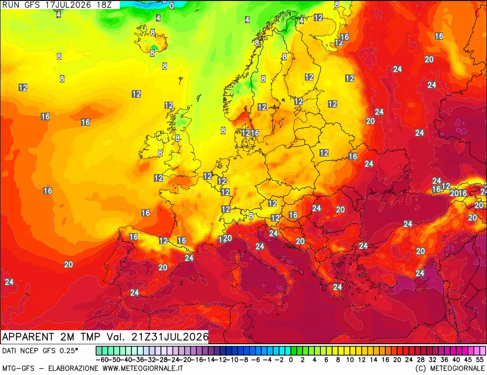 mappa Temp percepita