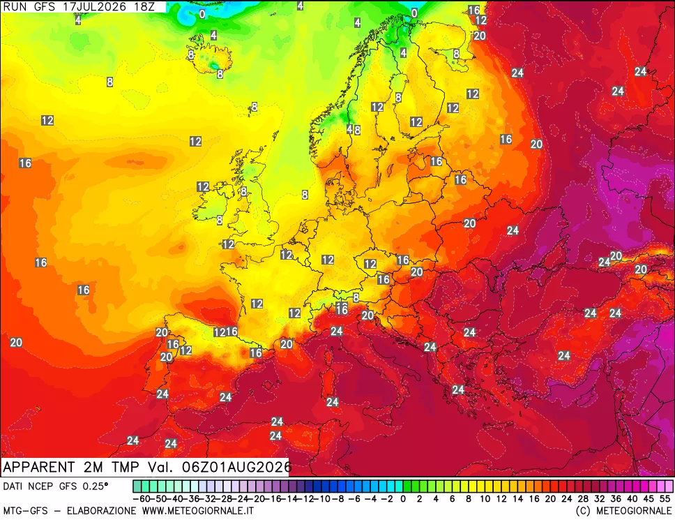 mappa Temp percepita