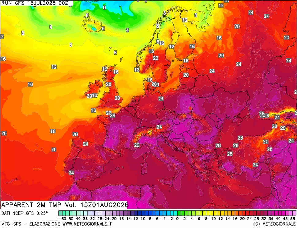 mappa Temp percepita
