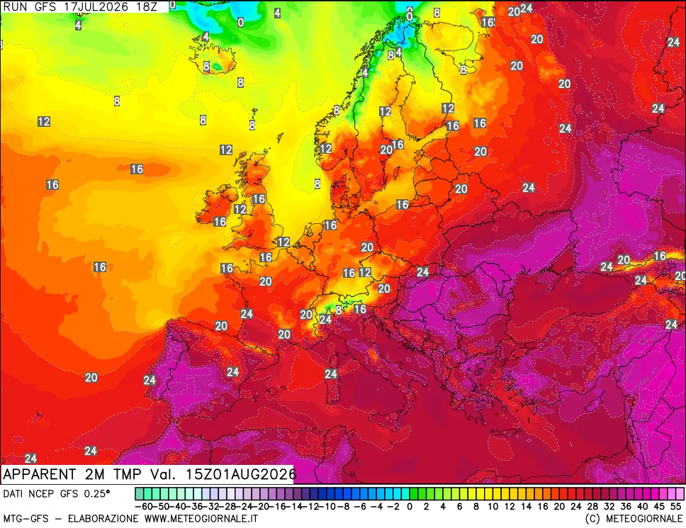 mappa Temp percepita