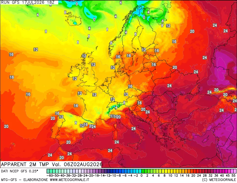 mappa Temp percepita
