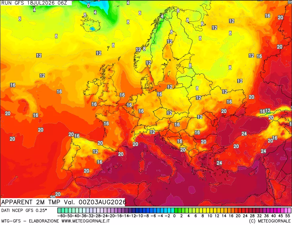 mappa Temp percepita