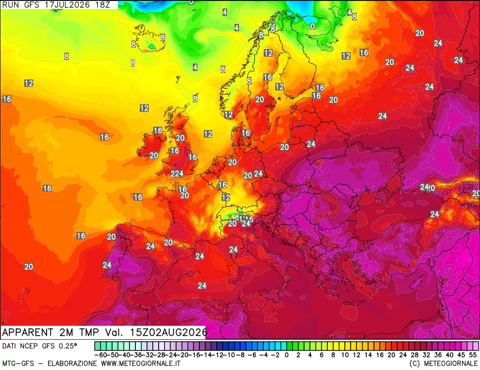mappa Temp percepita
