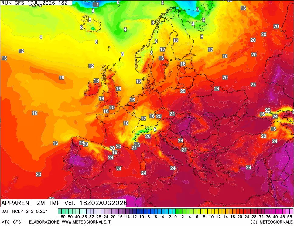 mappa Temp percepita