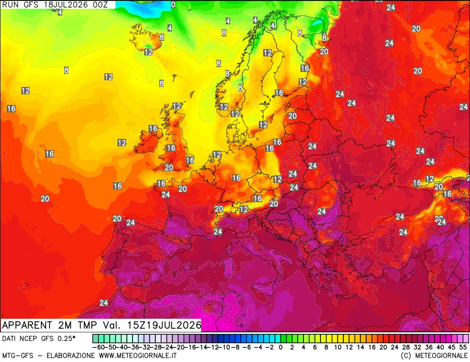 mappa Temp percepita