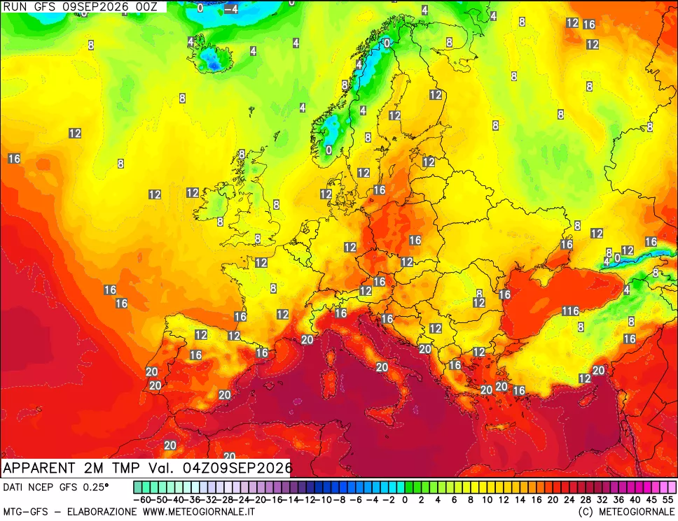 mappa Temp percepita