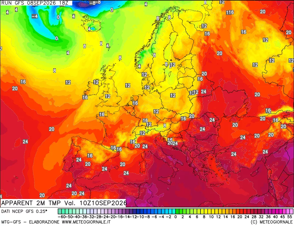 mappa Temp percepita