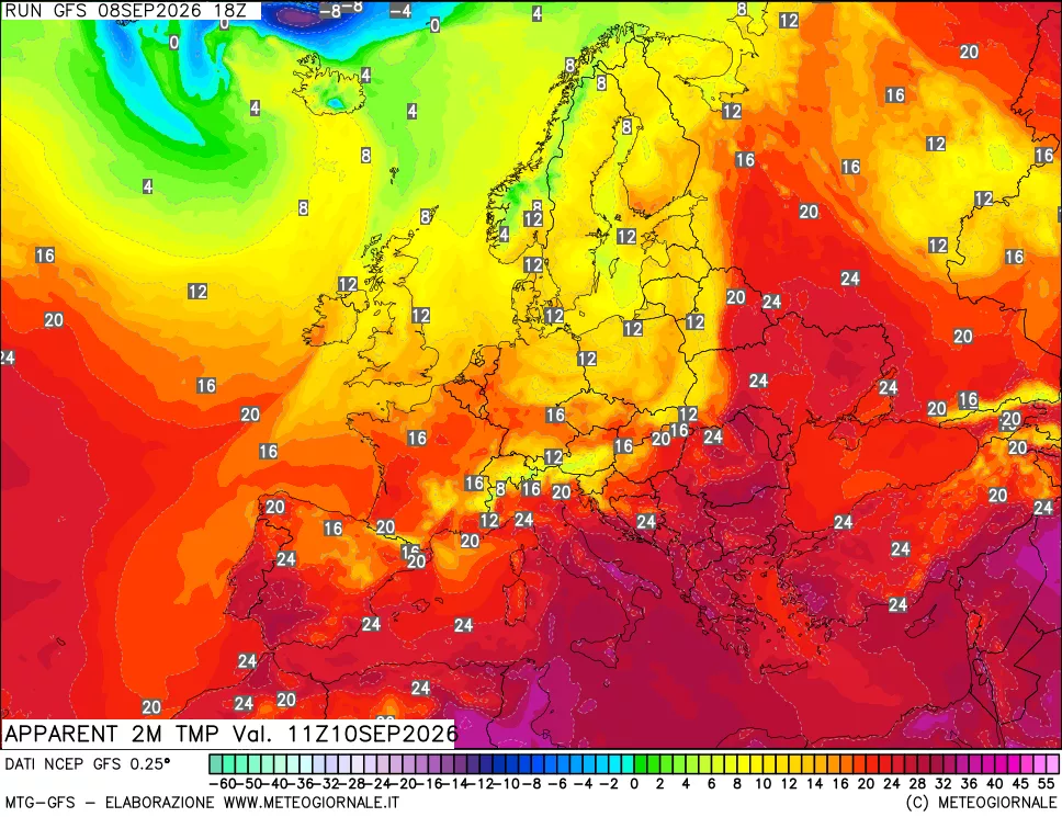 mappa Temp percepita