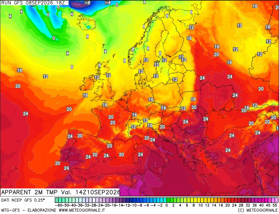 mappa Temp percepita