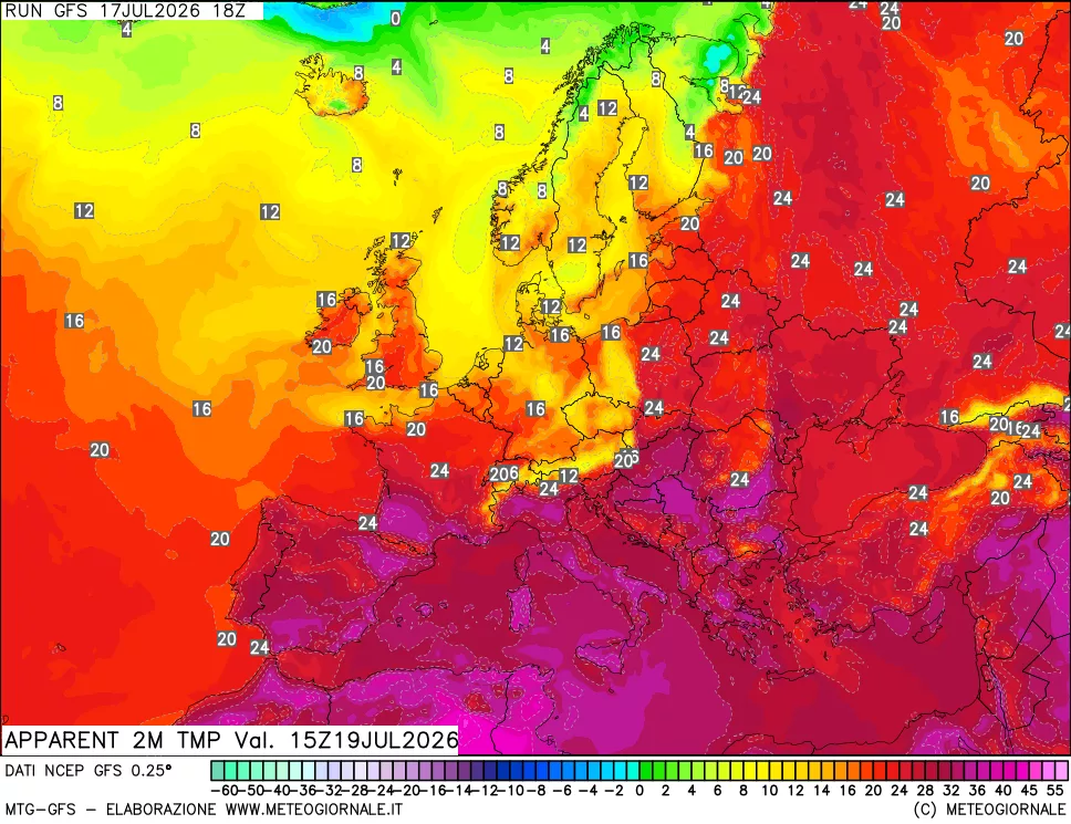 mappa Temp percepita