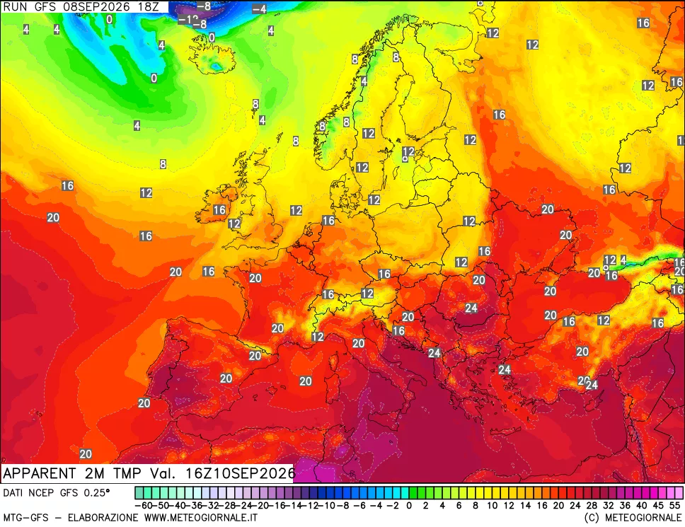 mappa Temp percepita