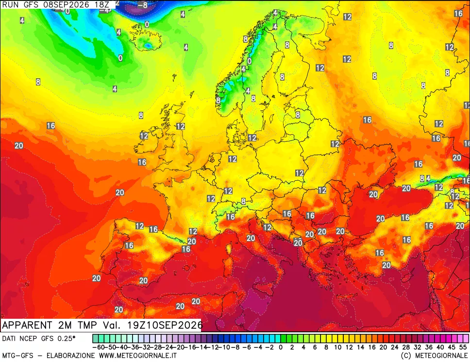 mappa Temp percepita