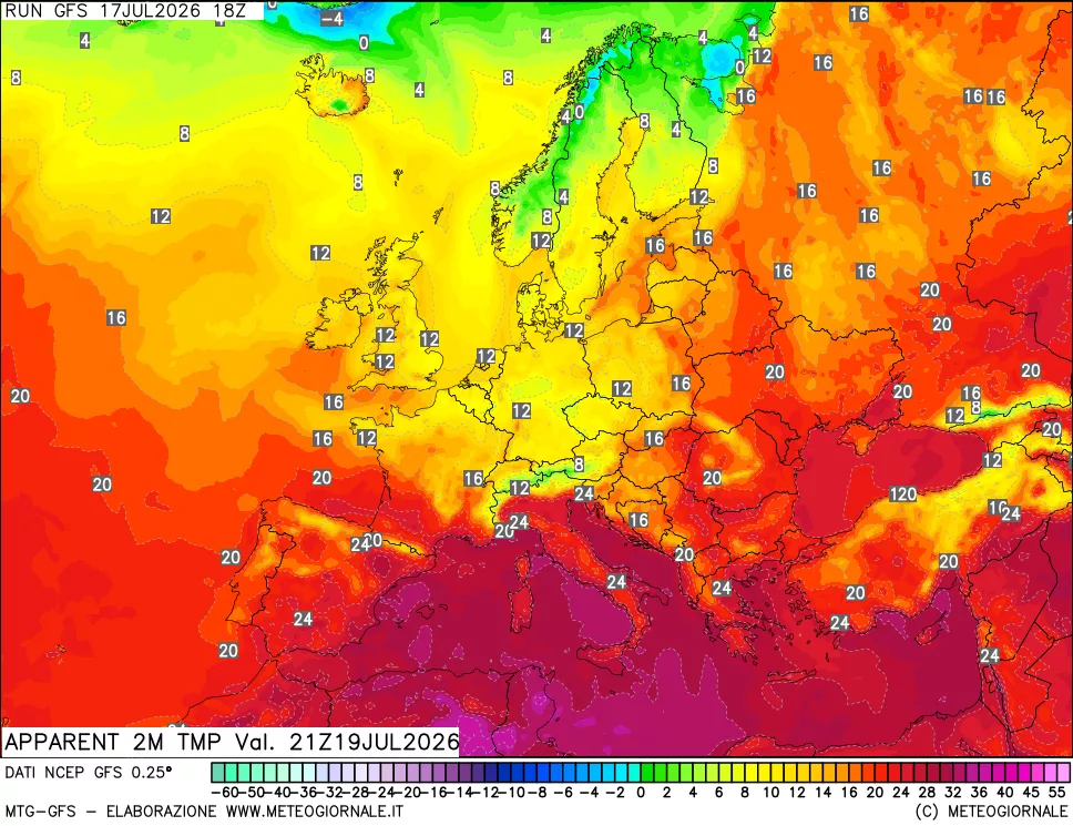 mappa Temp percepita