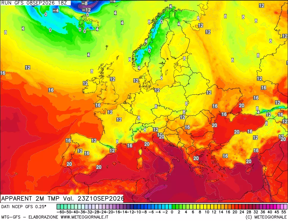 mappa Temp percepita