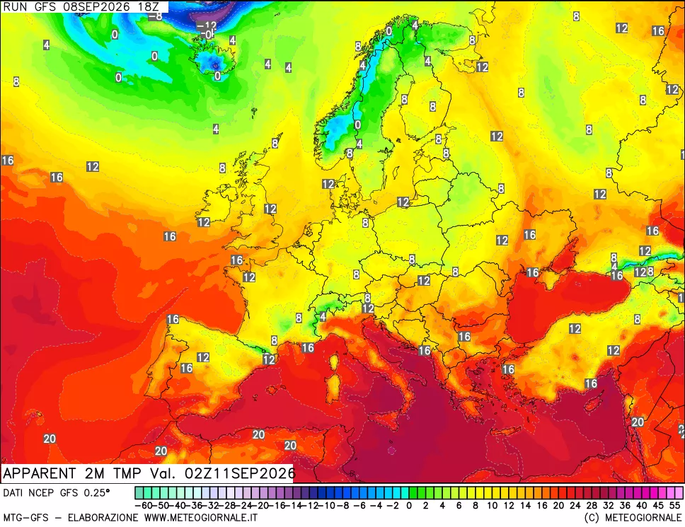 mappa Temp percepita