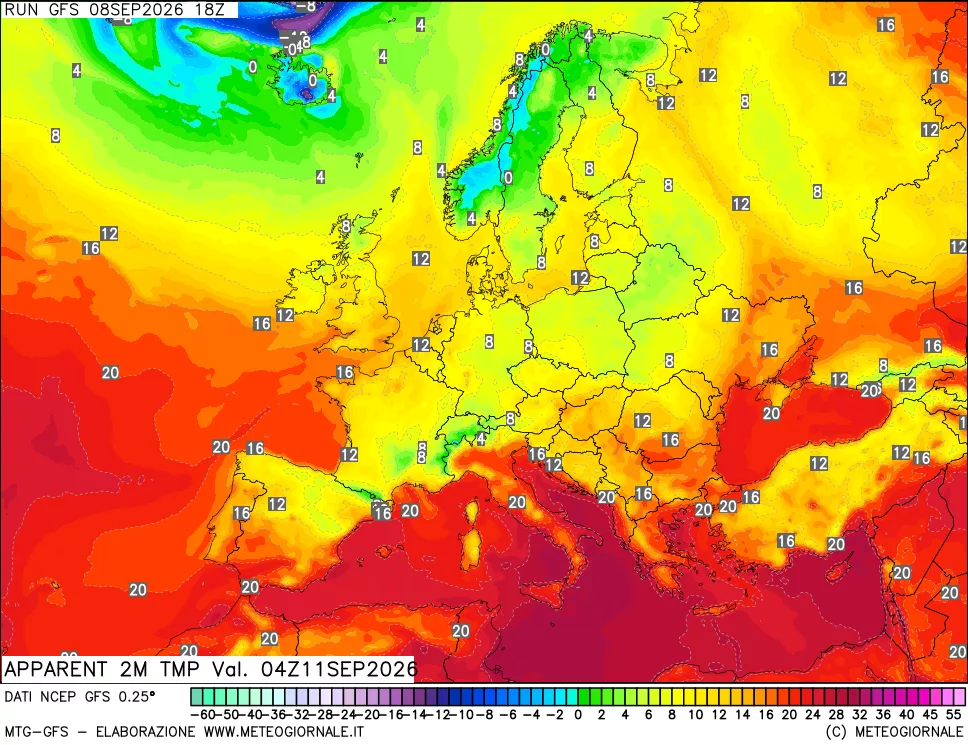 mappa Temp percepita