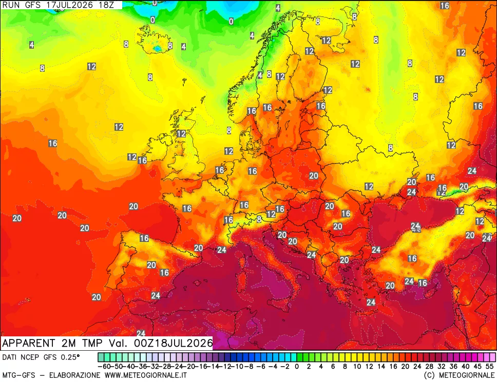 mappa Temp percepita