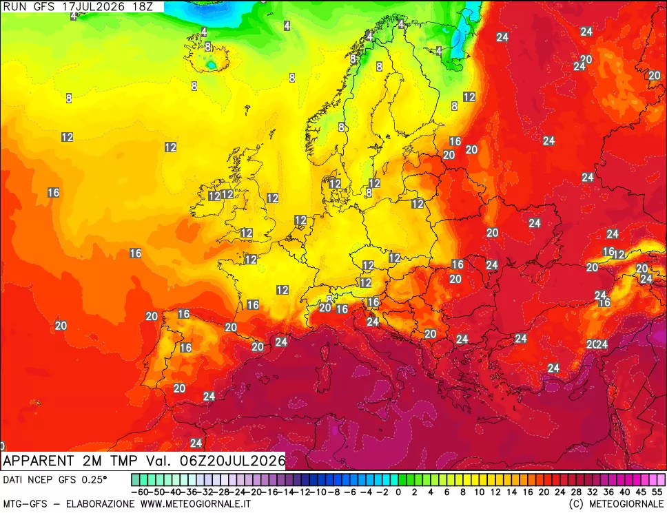 mappa Temp percepita