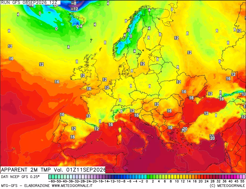 mappa Temp percepita