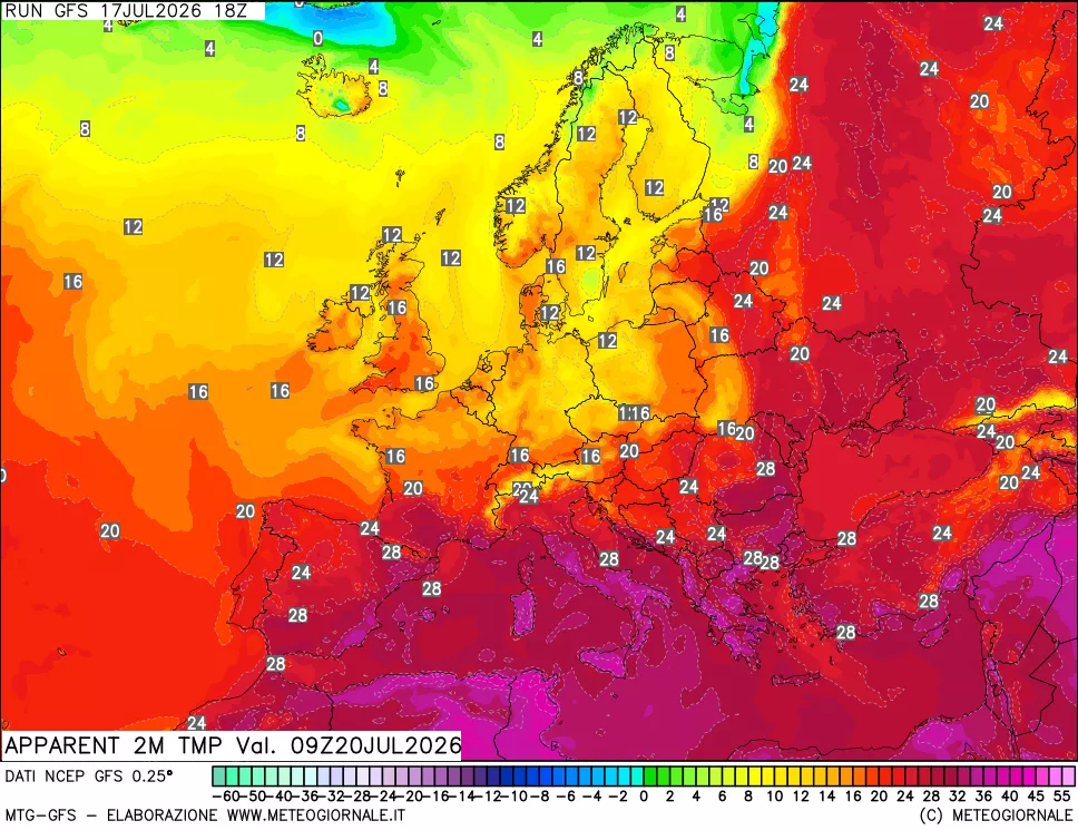 mappa Temp percepita