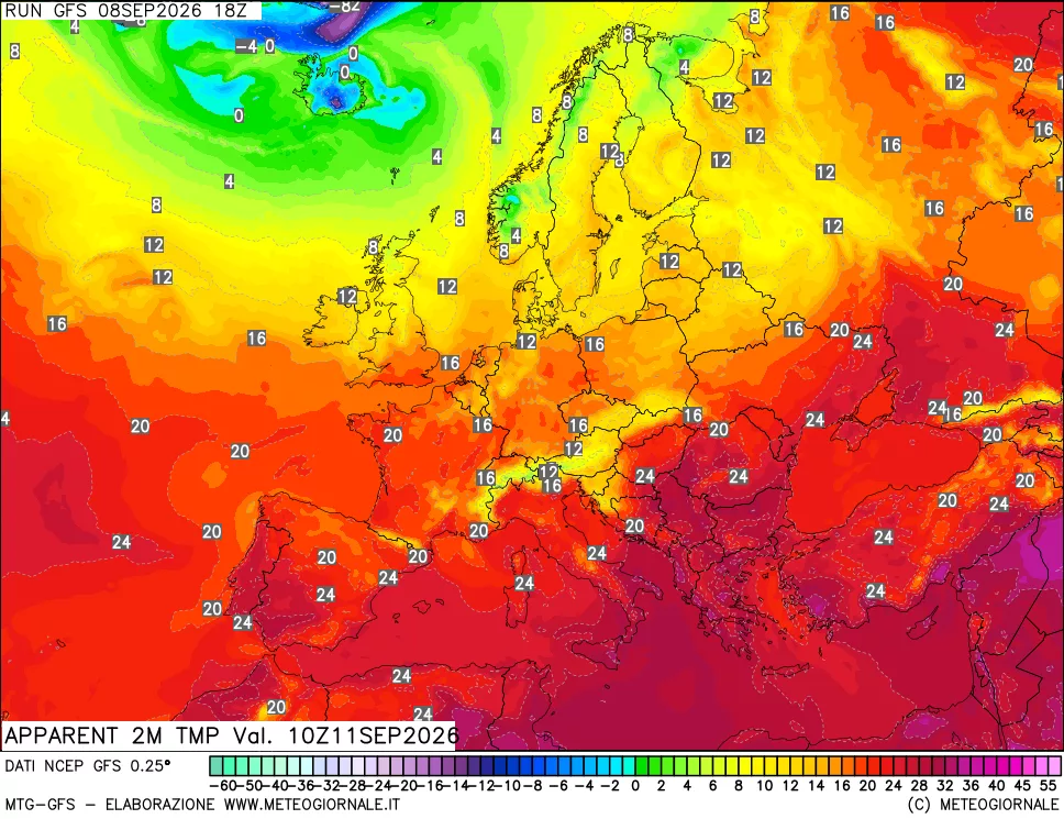 mappa Temp percepita