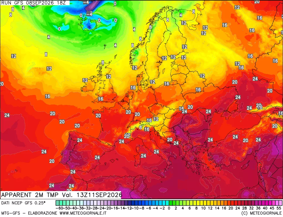 mappa Temp percepita