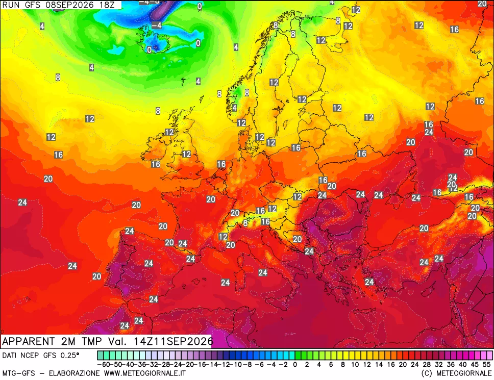 mappa Temp percepita