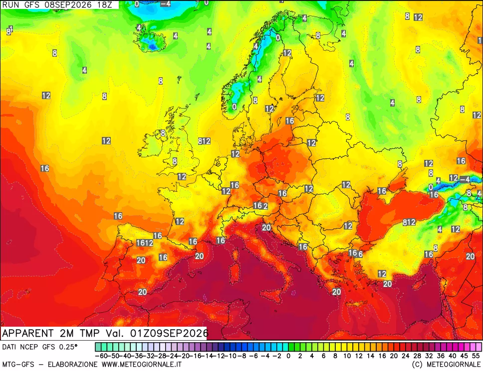 mappa Temp percepita