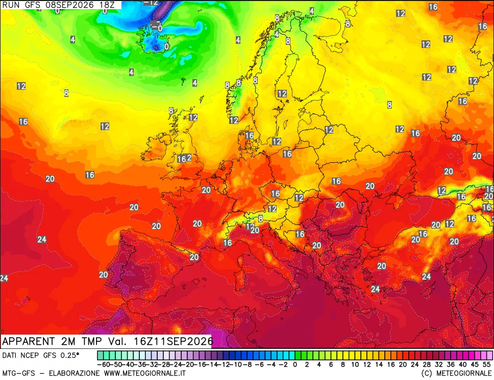 mappa Temp percepita